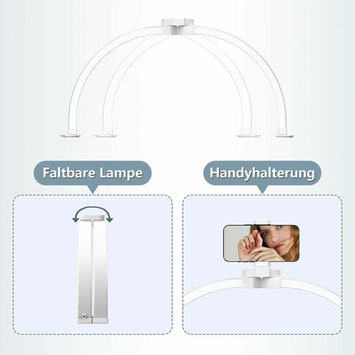 Half Moon Lamp for Nail Desk 29Inch Foldable LED - Image 4