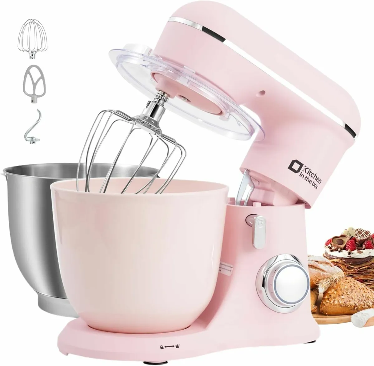 Stand Mixer 4.5L+5L Two Bowls Food for Baking 10 - Image 1