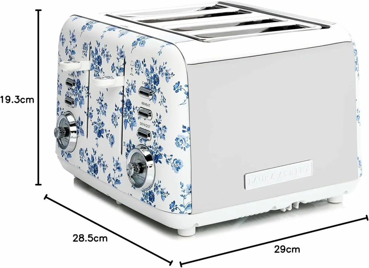 Laura Ashley Rose 4 Slice Toaster By - Multi-Funct - Image 3