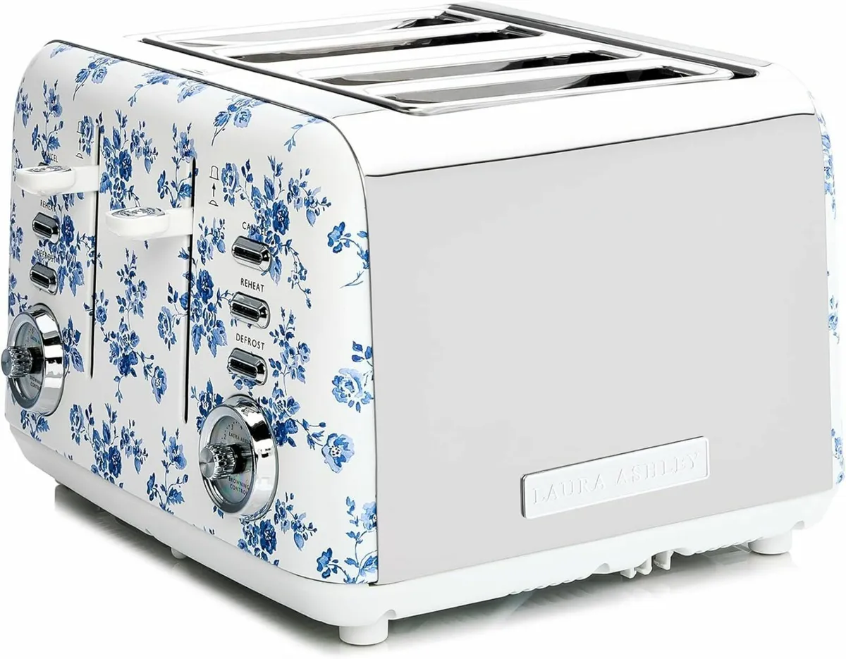 Laura Ashley Rose 4 Slice Toaster By - Multi-Funct - Image 1