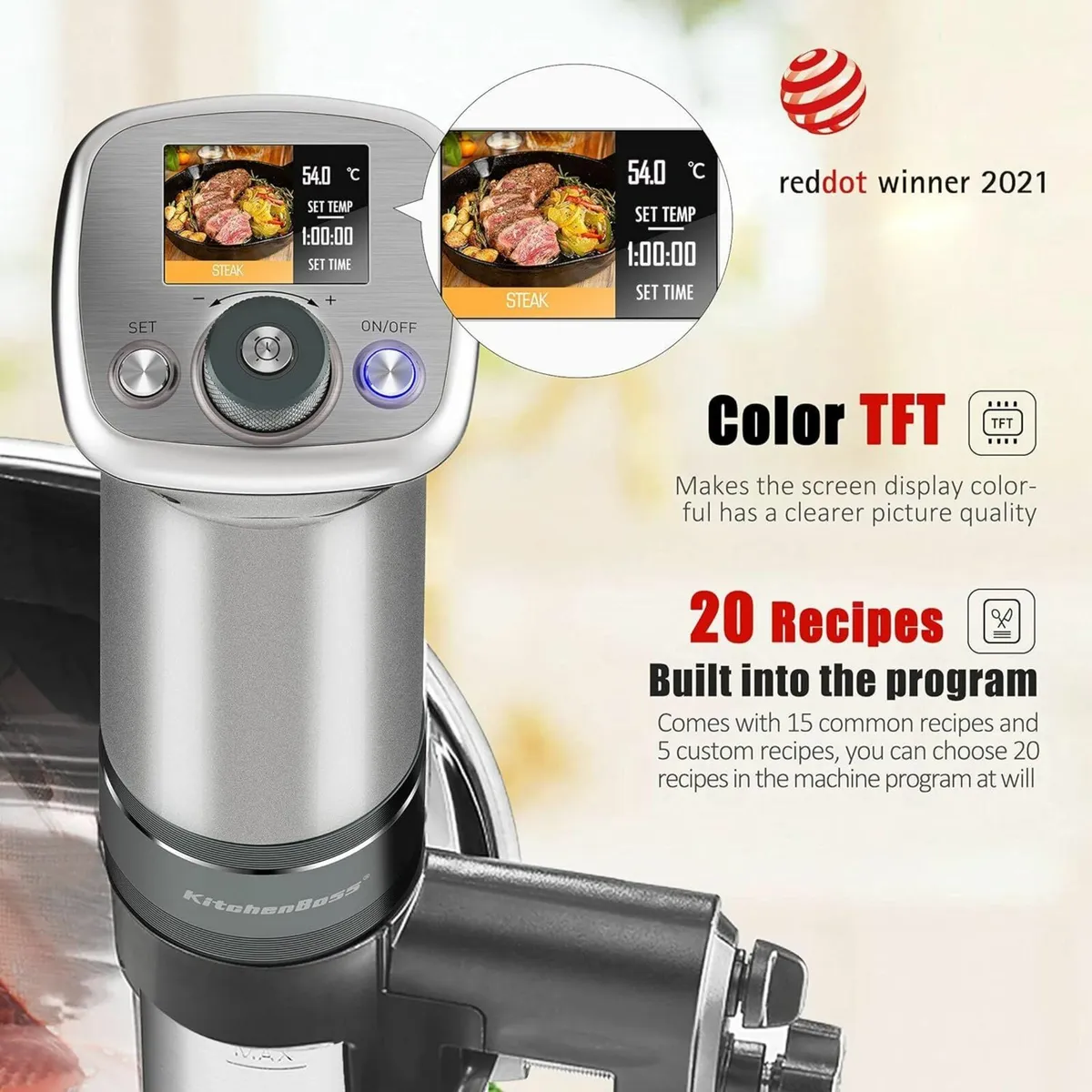 Sous Vide Cooker Ultra-Quiet Immersion-Circulator: - Image 4