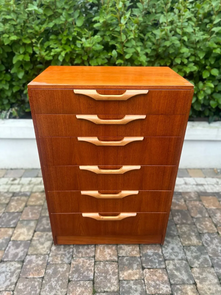 Mid century teak drawers retro vintage - Image 2