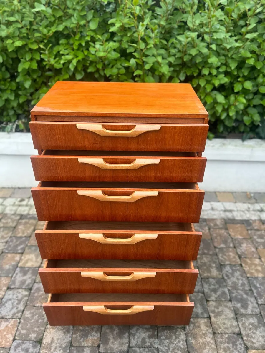 Mid century teak drawers retro vintage - Image 4