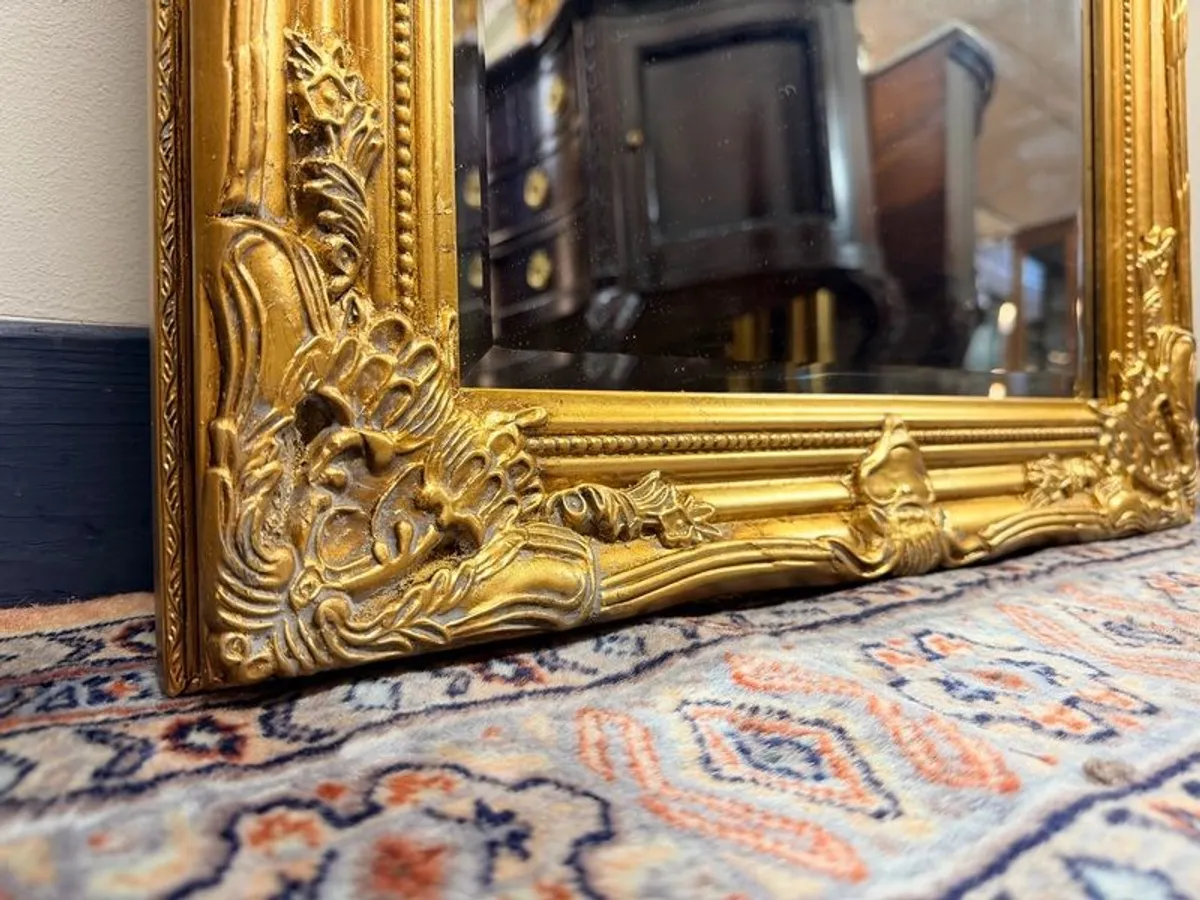 Beautiful French Style Gilt Panel Mirror - Image 4