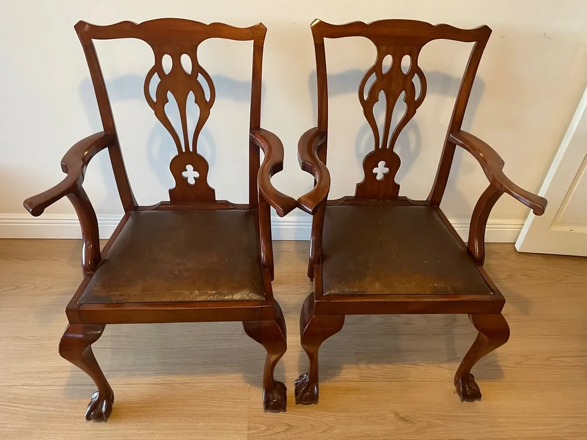 Pair of Mahogany Armchairs - Image 1