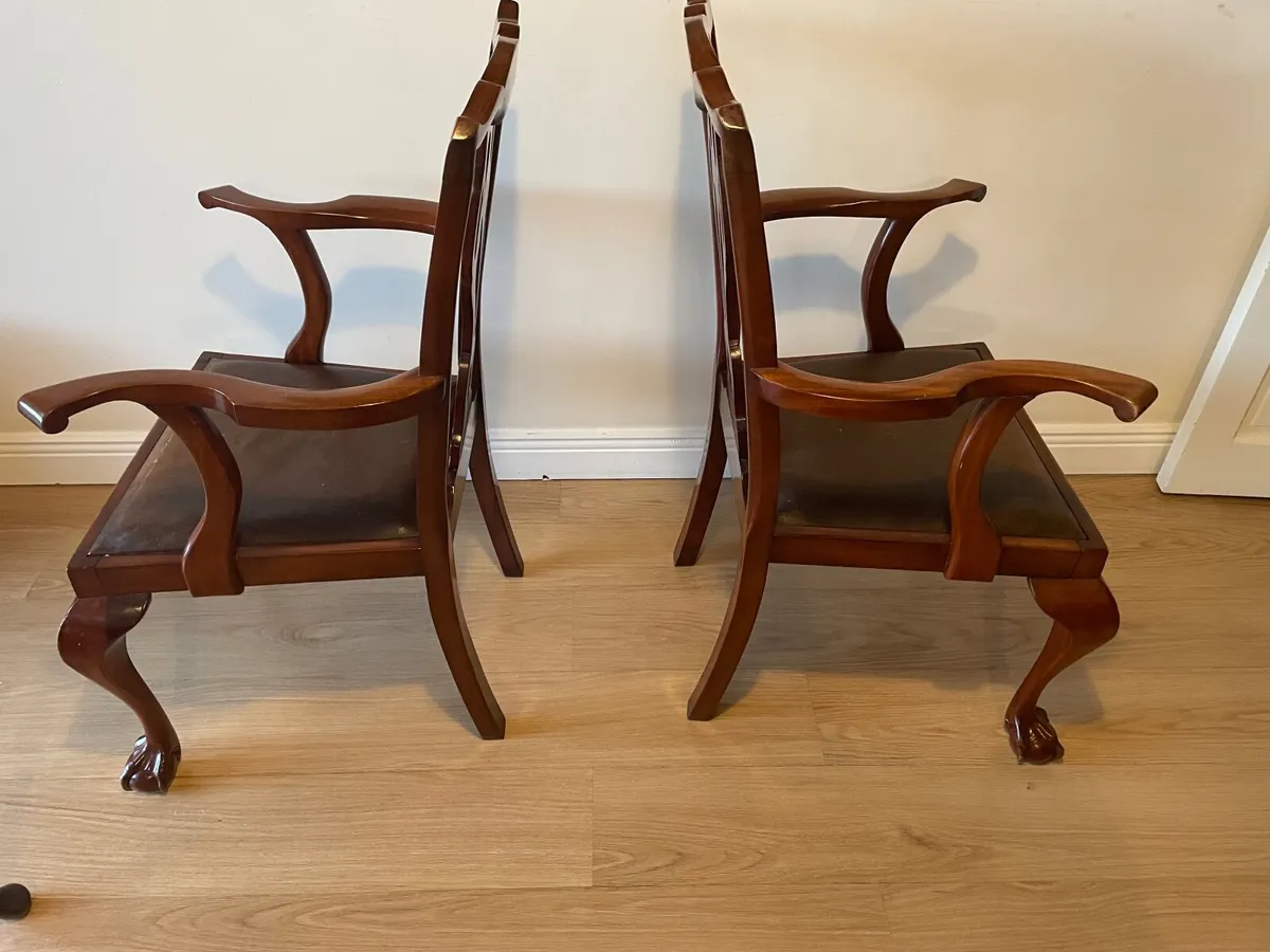 Pair of Mahogany Armchairs - Image 2