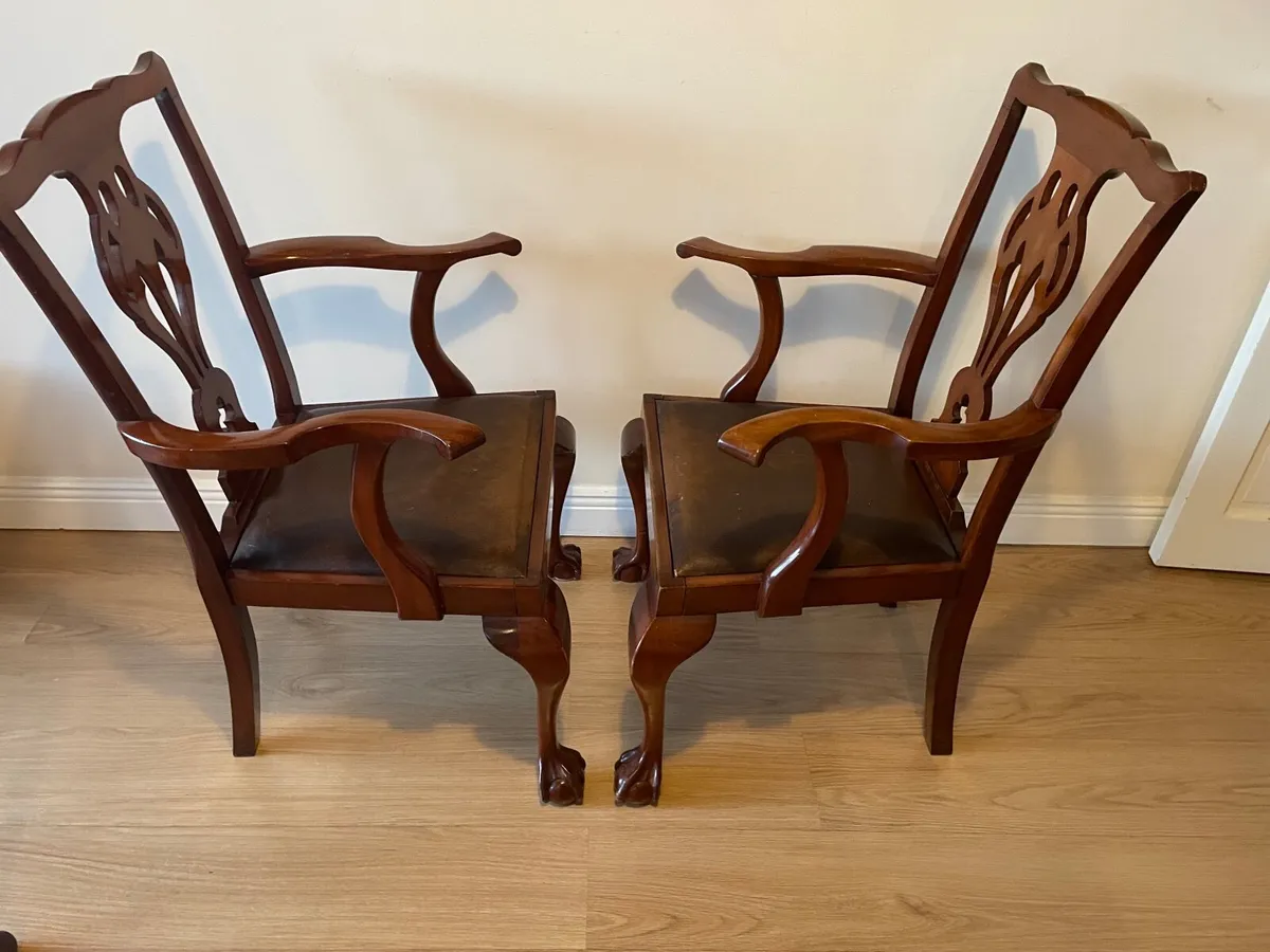 Pair of Mahogany Armchairs - Image 4