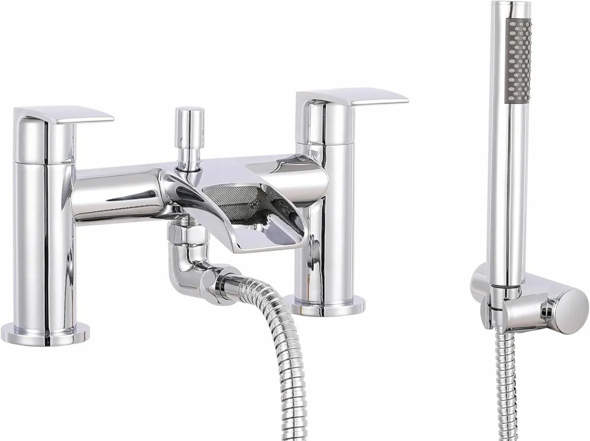 Stream Round Waterfall Bath Shower Mixer Tap – - Image 1