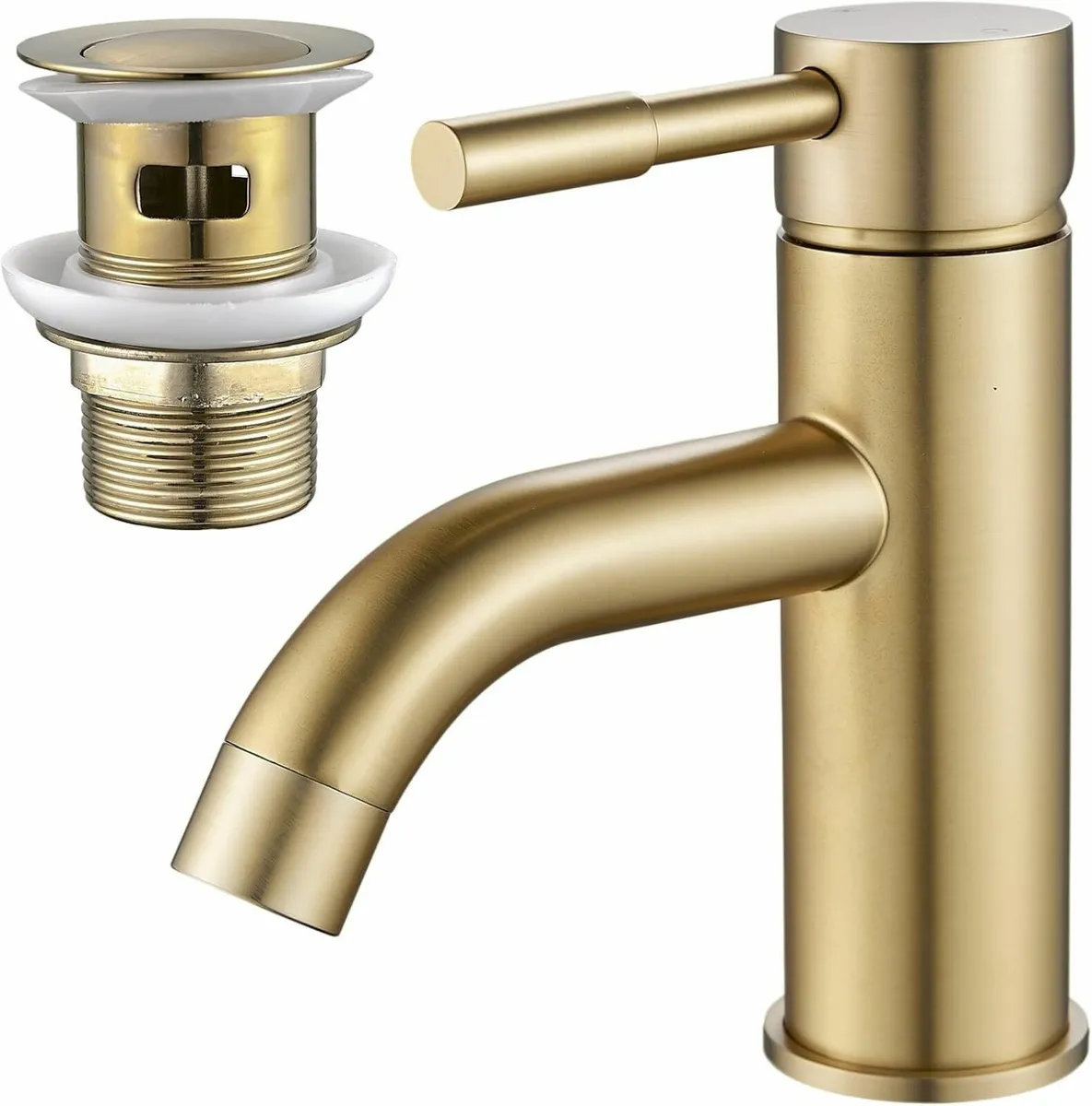 Gold Basin Taps Mono Single Lever Bathroom Sink - Image 1