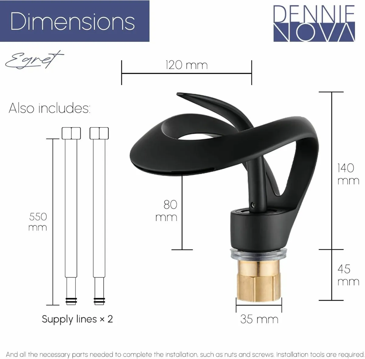 Waterfall Bathroom Sink Tap Toilet Basin Single - Image 2