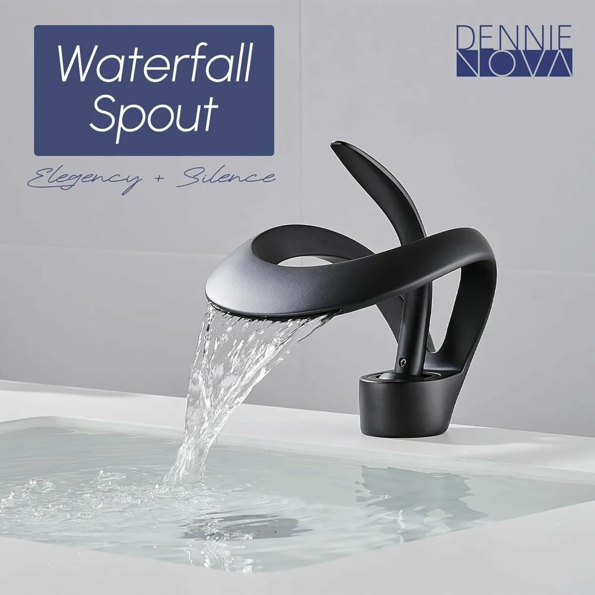 Waterfall Bathroom Sink Tap Toilet Basin Single - Image 3