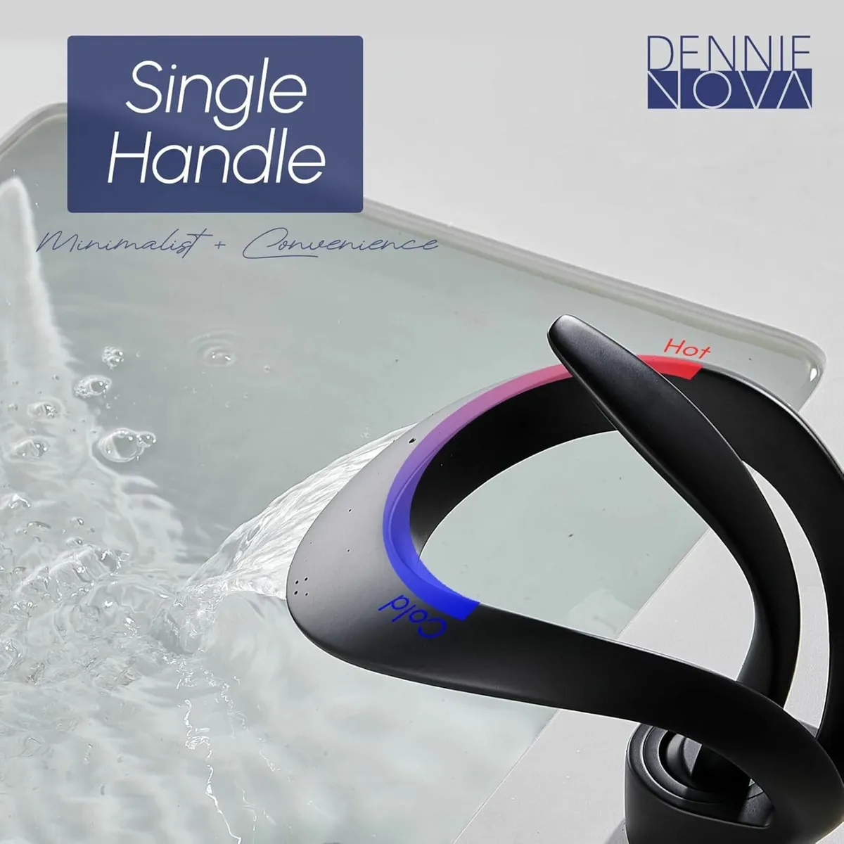 Waterfall Bathroom Sink Tap Toilet Basin Single - Image 4