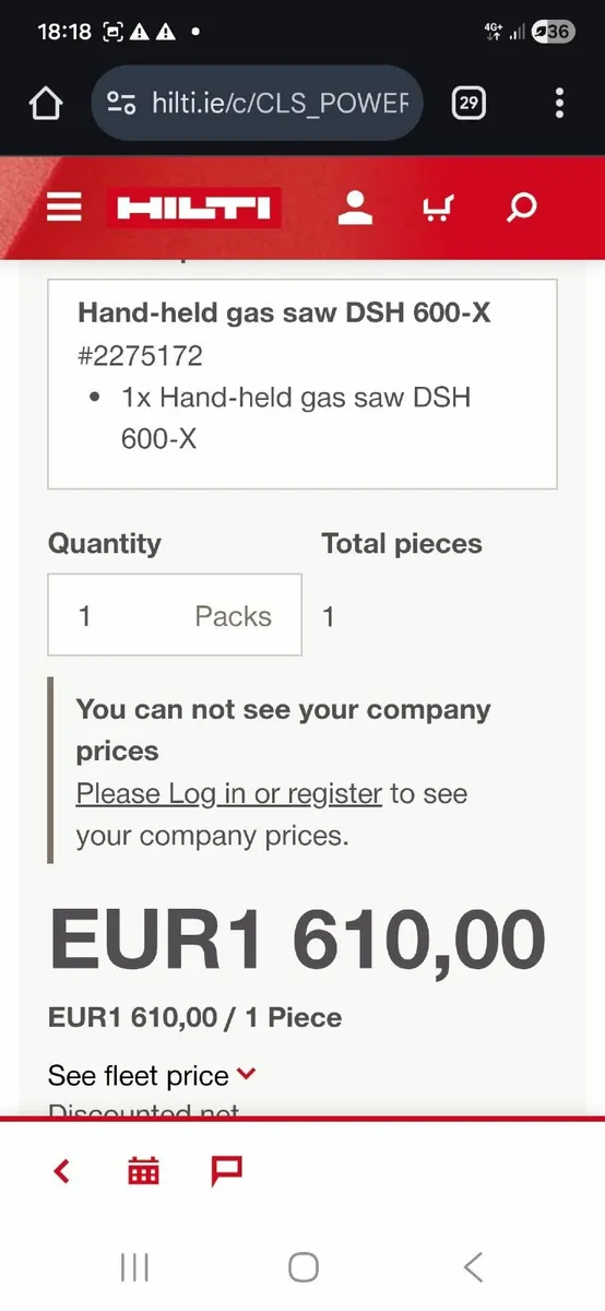 Hilti  petrol saw - Image 4