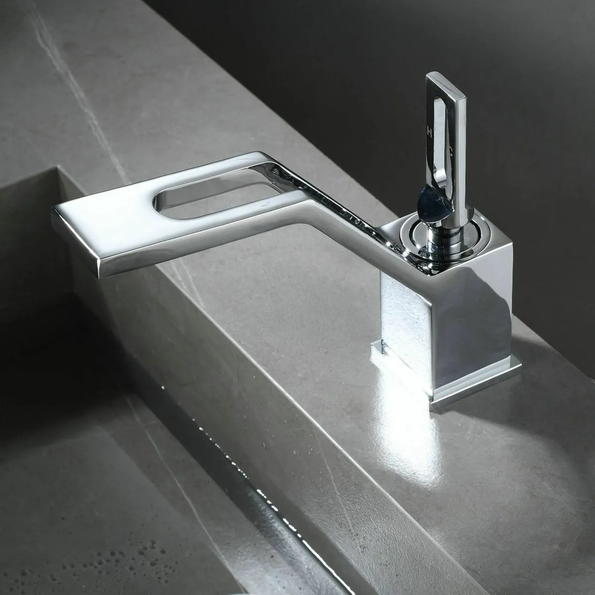 Chrome Bathroom Sink Taps - Modern Basin Mixer - Image 2