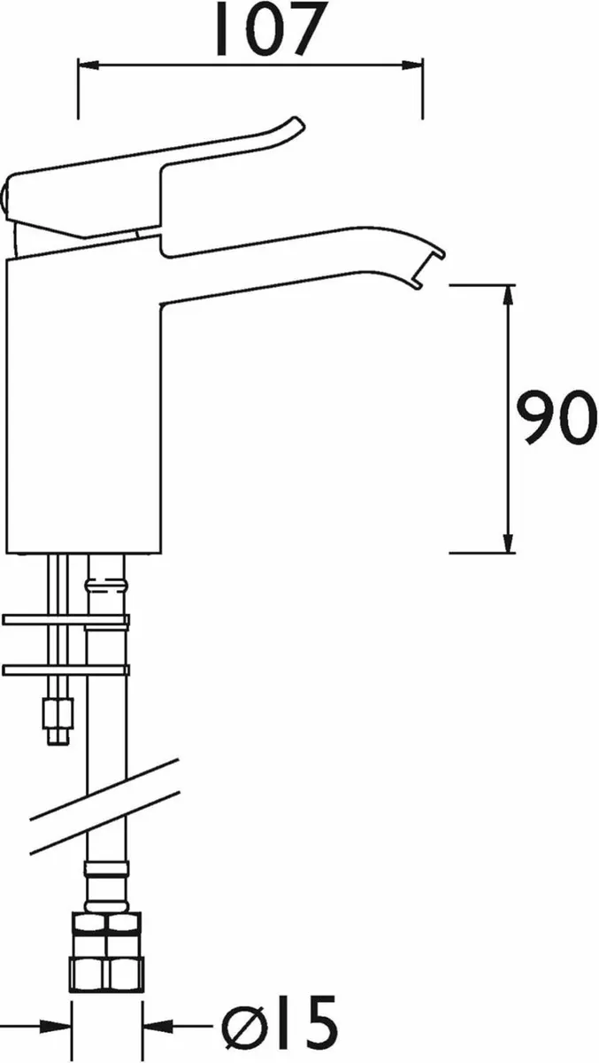 DSC BAS C Descent Basin Mixer Chrome - Image 3