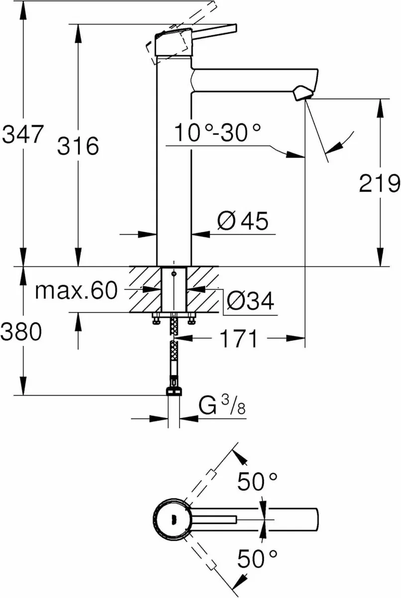 Concetto Single-Lever Basin Mixer with Smooth - Image 3