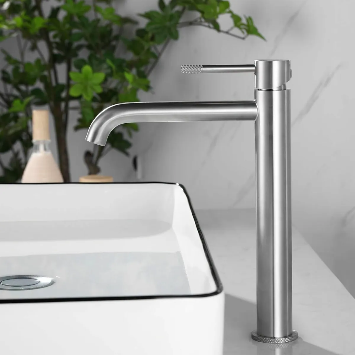 Tall Bathroom Basin Mixer Taps High Rise Faucet - Image 1