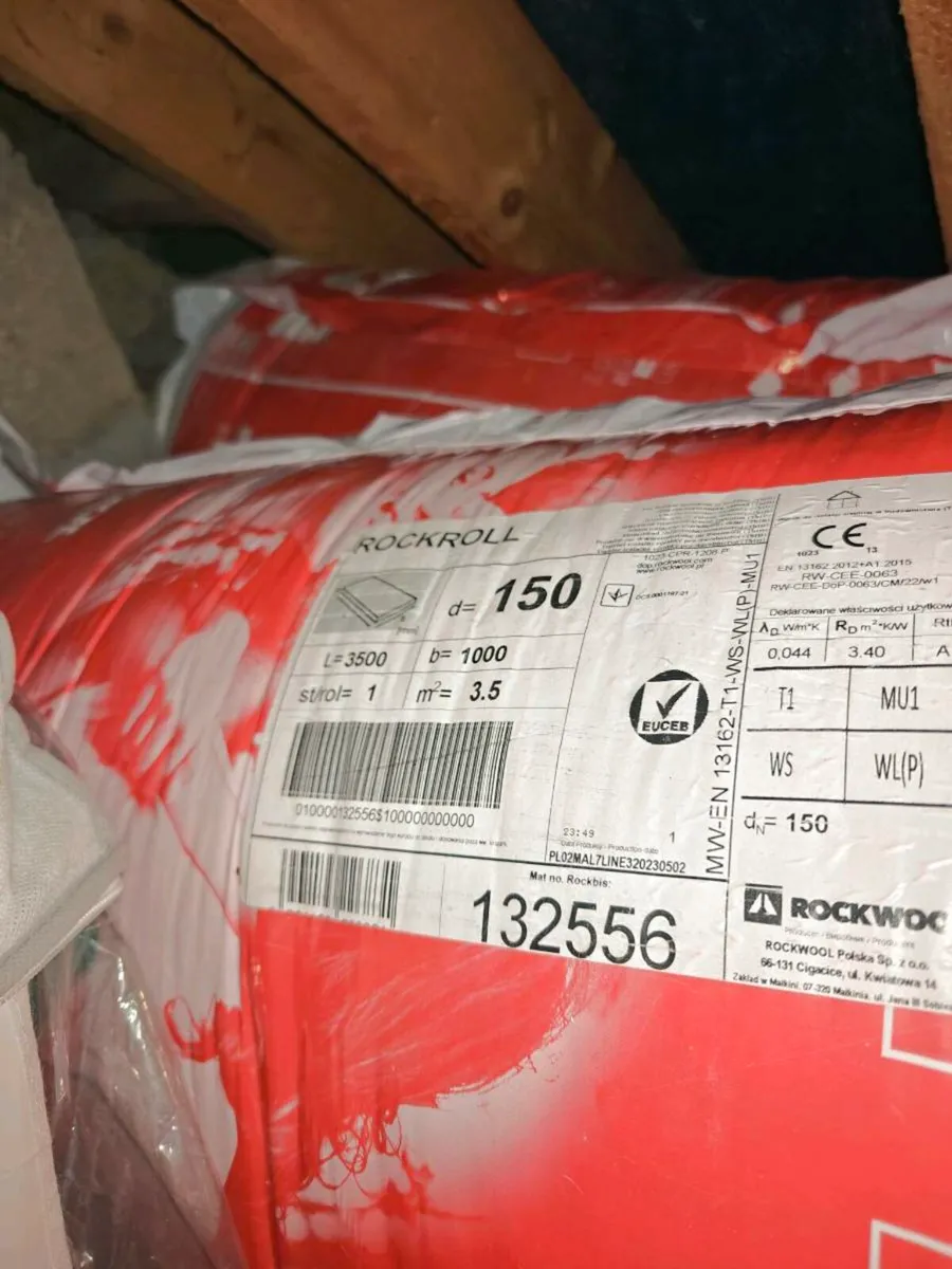 150mm rockwool insulation 3.5m coverage - Image 1