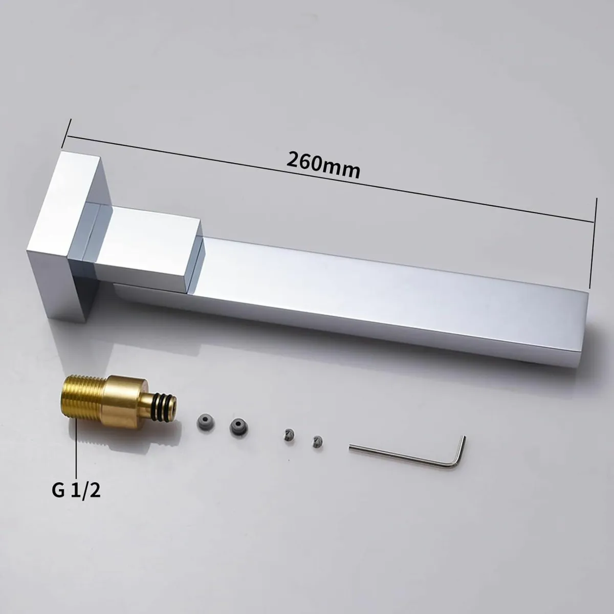 Wall Mounted Tub Faucet Concealed Bath Taps 180 - Image 2