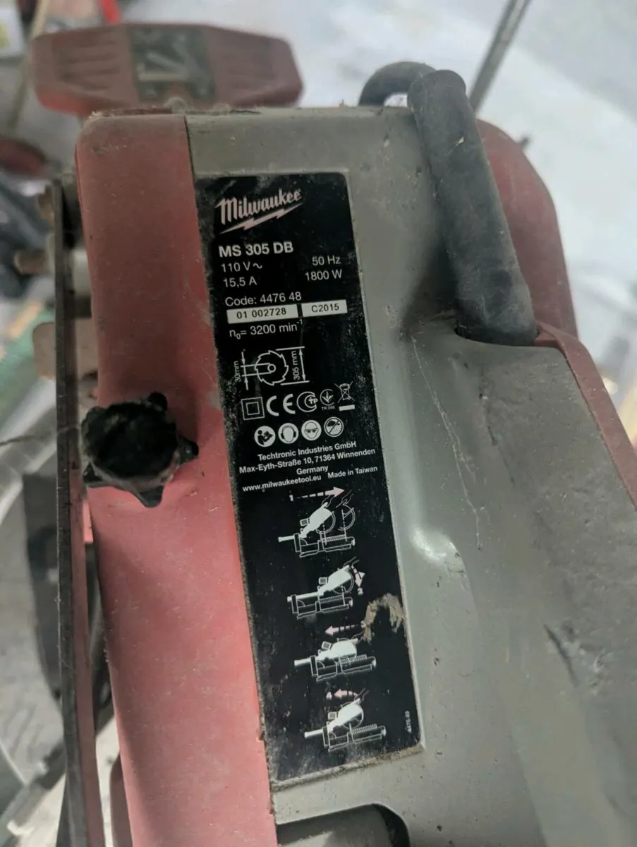 Milwaukee MS 305 DB Mitre Saw + MSUV 275 stand - Image 4