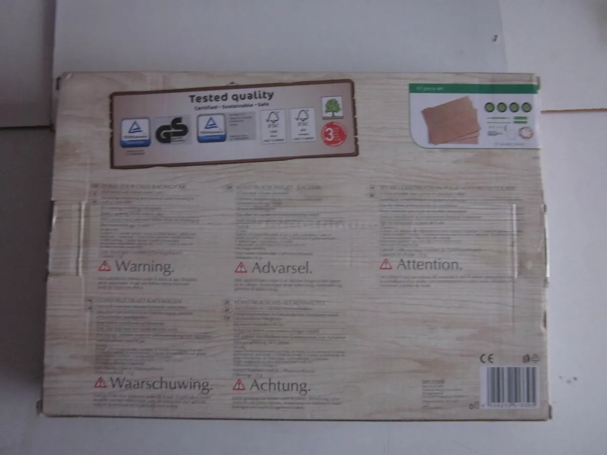 Playtive Wooden Race Car Model Kit 43 Pieces - NEW - Image 2