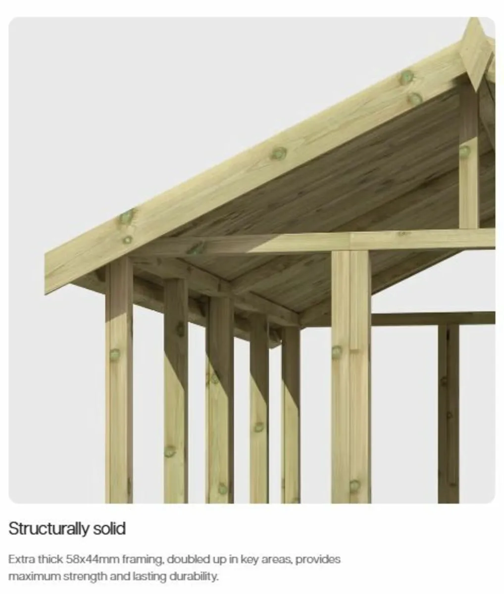 🌟 6x8 Premium Pressure Treated Timber Pent Shed - Image 3