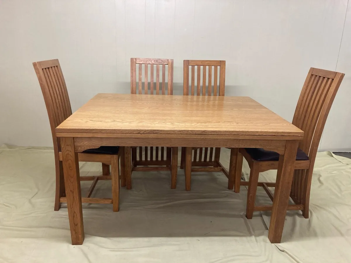 Solid Oak Dining Set - Image 3