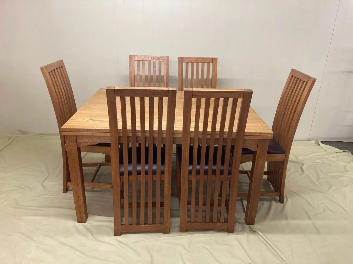 Solid Oak Dining Set - Image 1