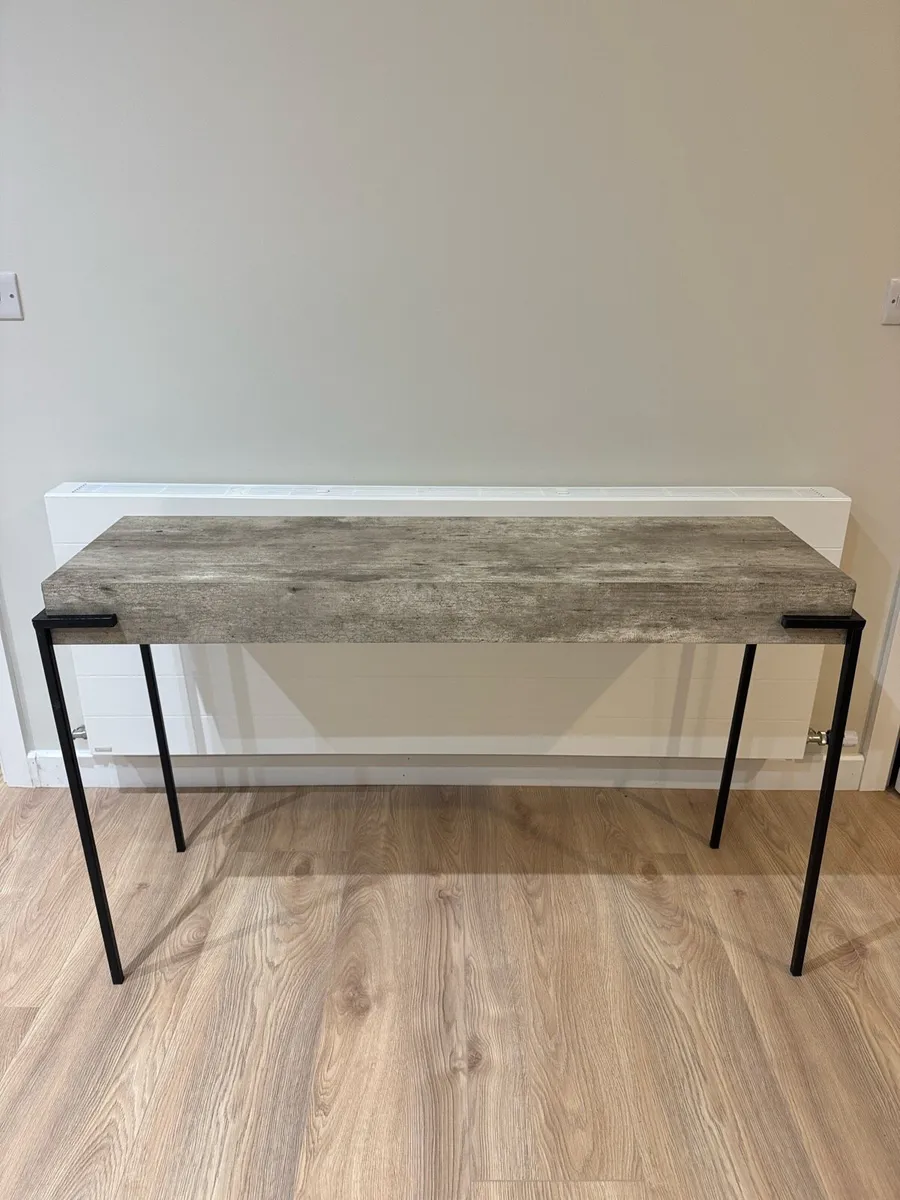 Faux Concrete Console Table - Image 2