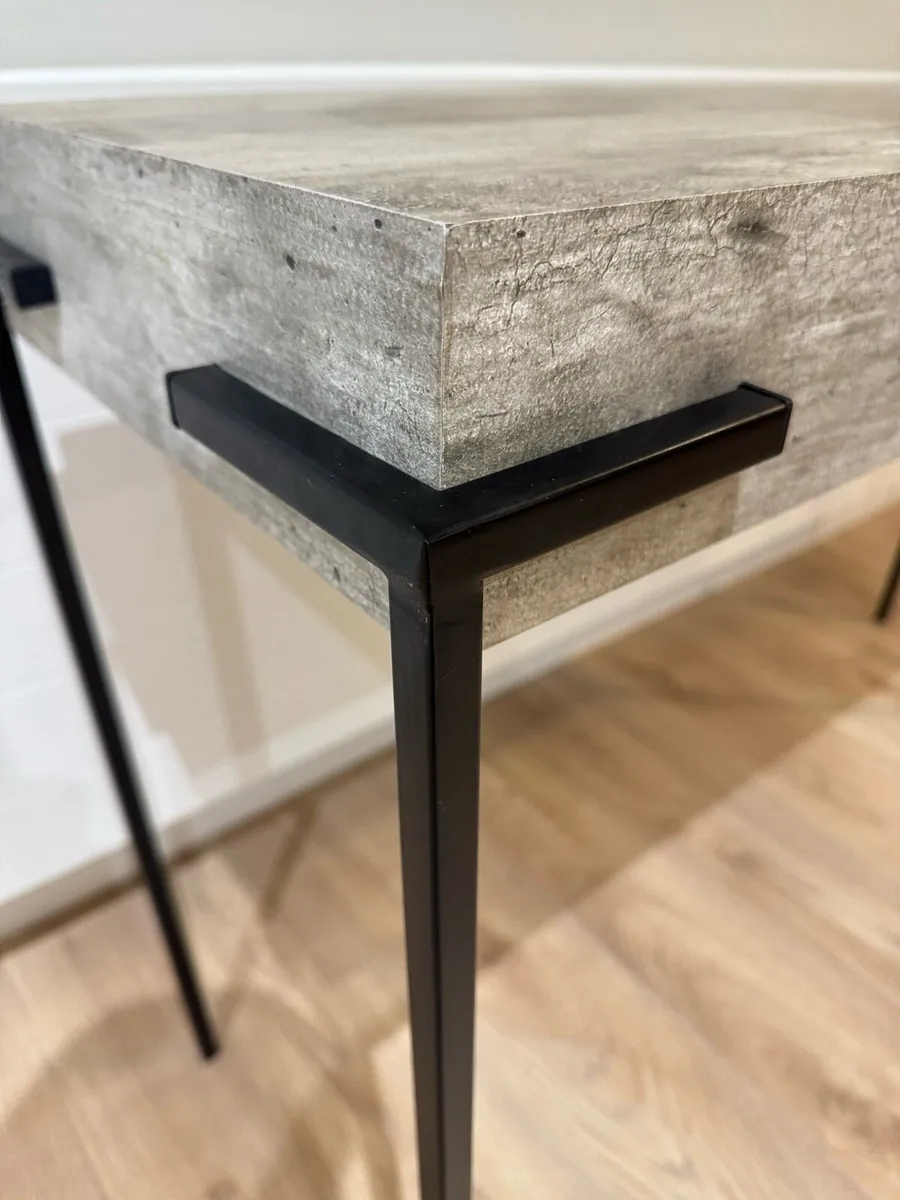 Faux Concrete Console Table - Image 3