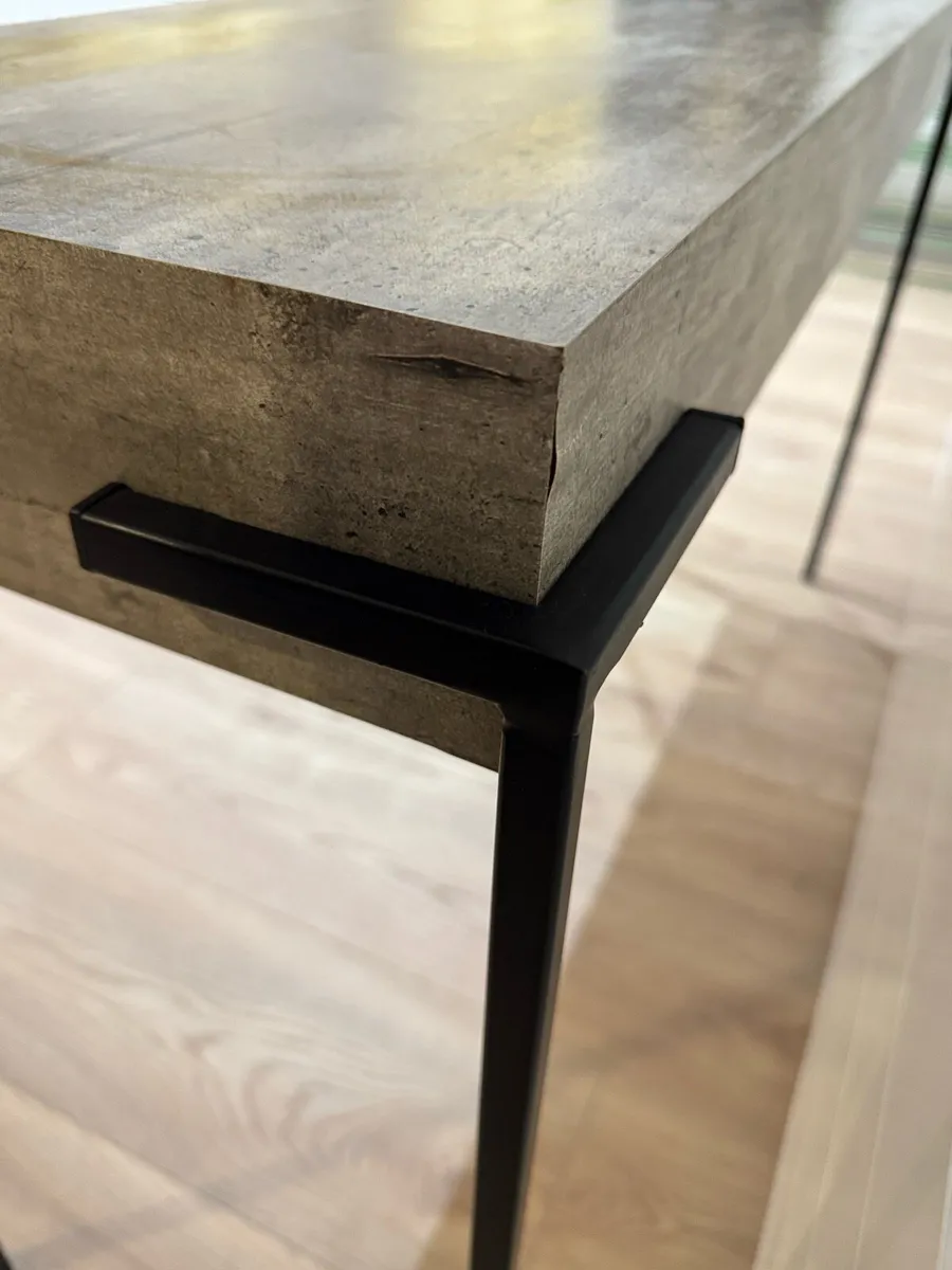 Faux Concrete Console Table - Image 4