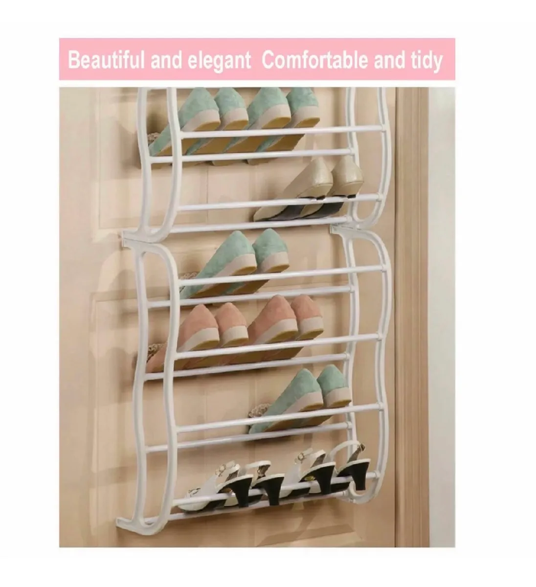 Over Door Metal Hanging Shoe Rack Organiser NEW - Image 2