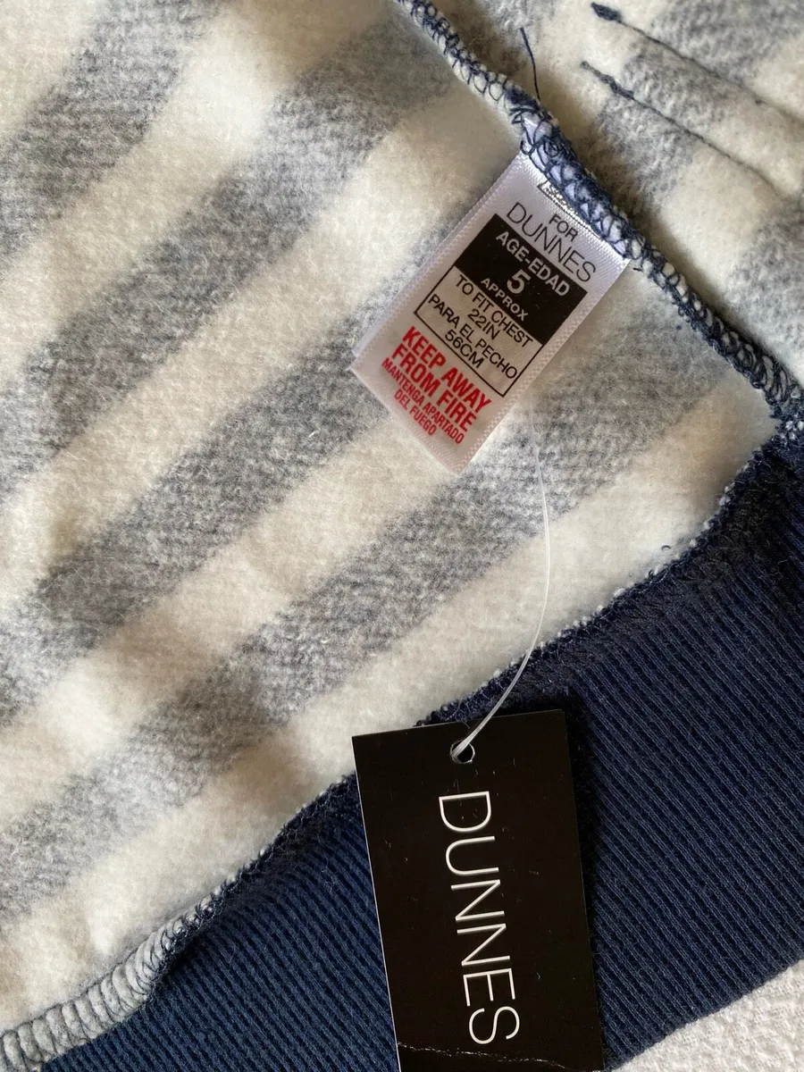 Brand New Girl’s Navy NYC Striped Zip Up Hoodie - Image 2