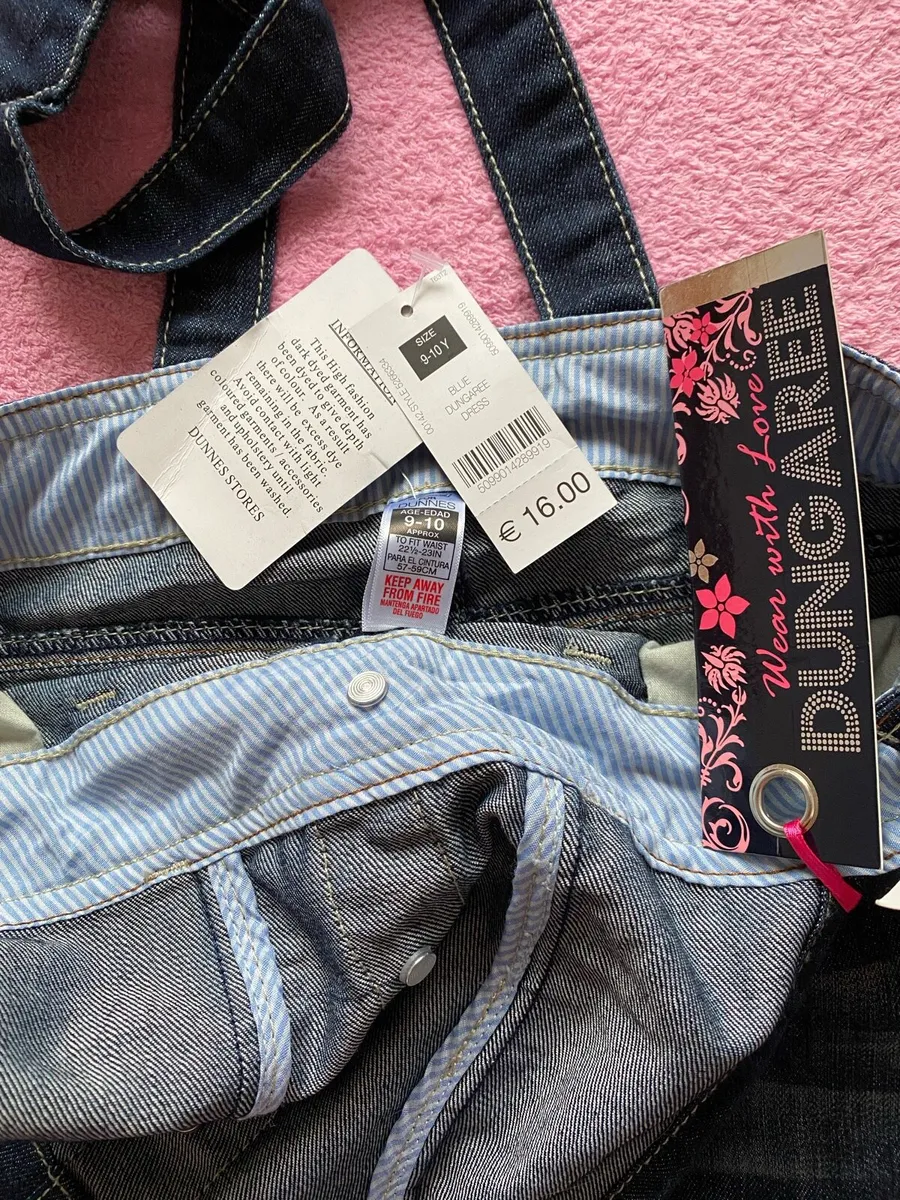 Brand New Girls Denim Jeans Dungaree Dress - Image 3