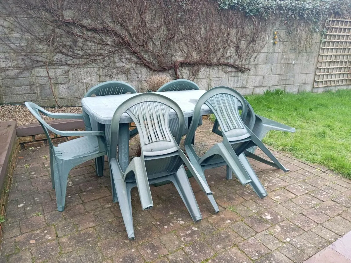 Garden table and chairs- free to take away - Image 2