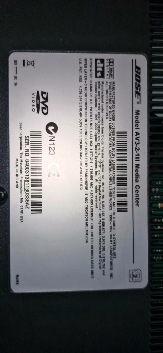 Bose AV3-2-1 II Home Theater Speaker System DVD/CD - Image 3