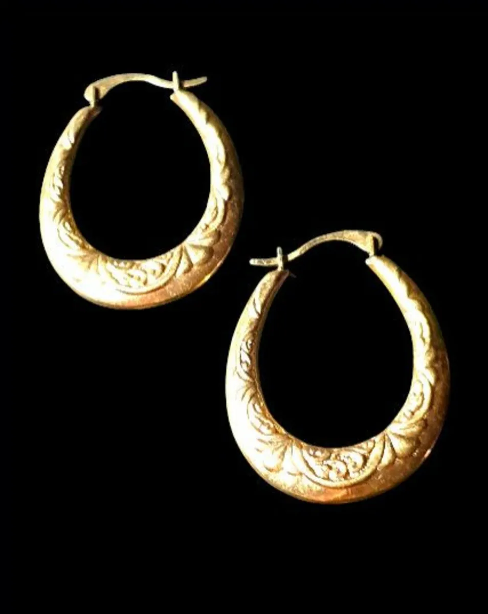 Vintage Hallmarked 9ct Gold Earrings - Image 3