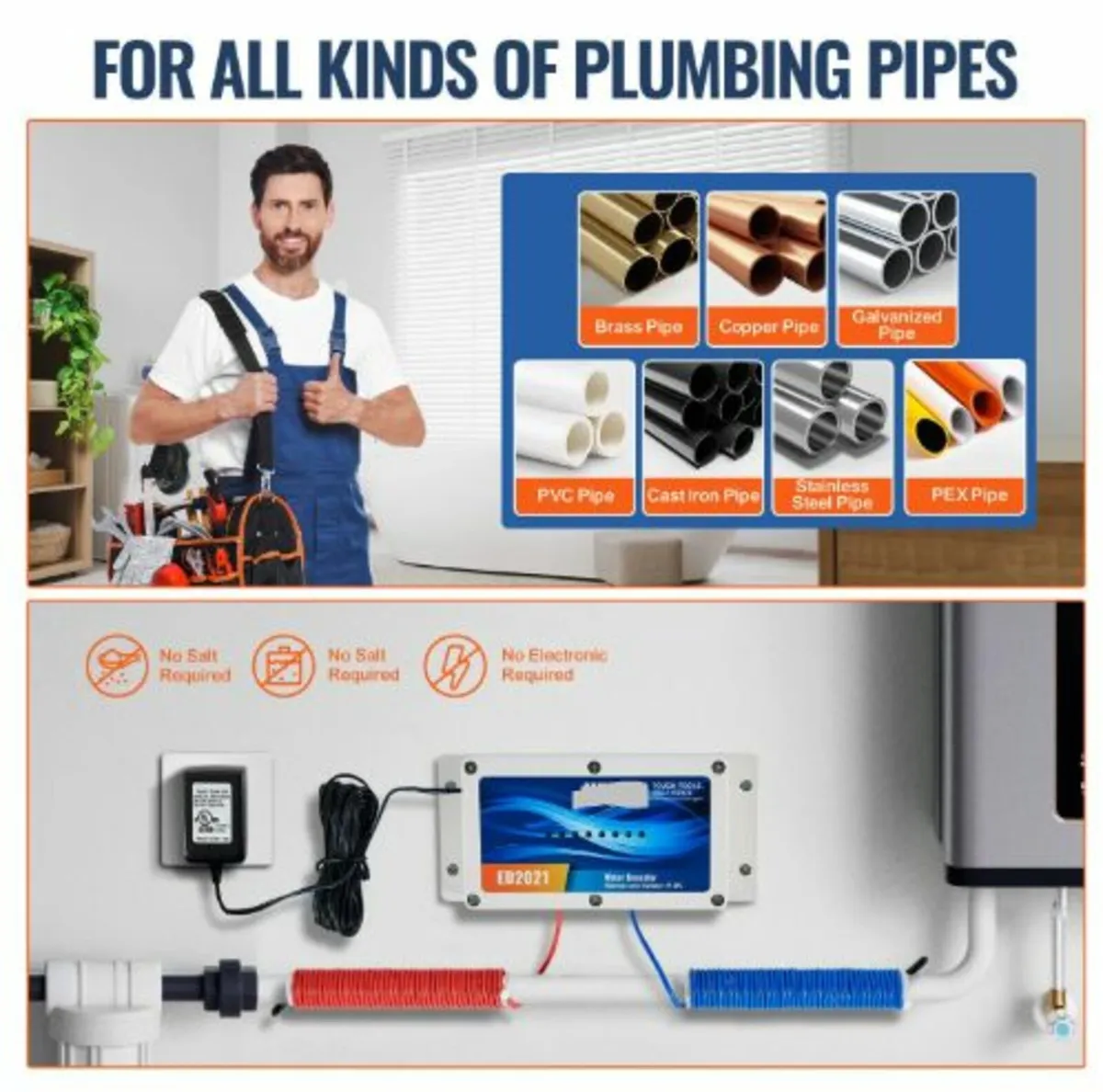 Electronic Water Descaler System, Whole House Salt - Image 3