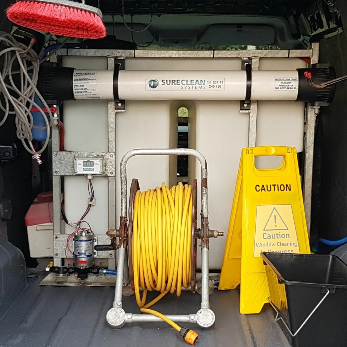 Pure water fed pole window cleaning system Van - Image 1