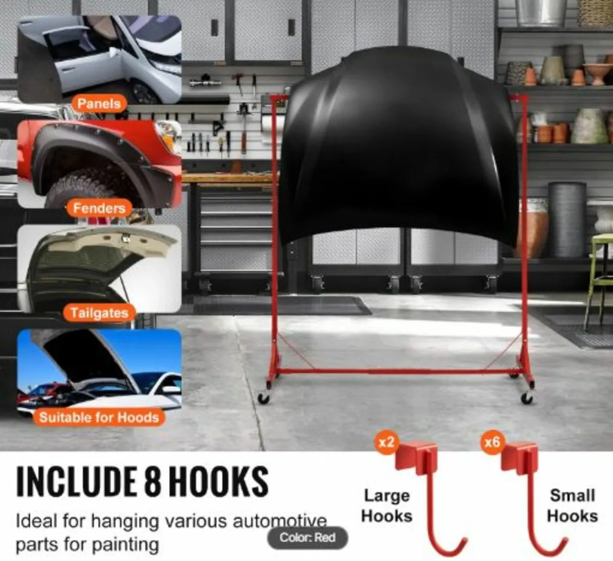 Painting Rack, 5 ft-7 ft Adjustable Height, 66 lbs - Image 4