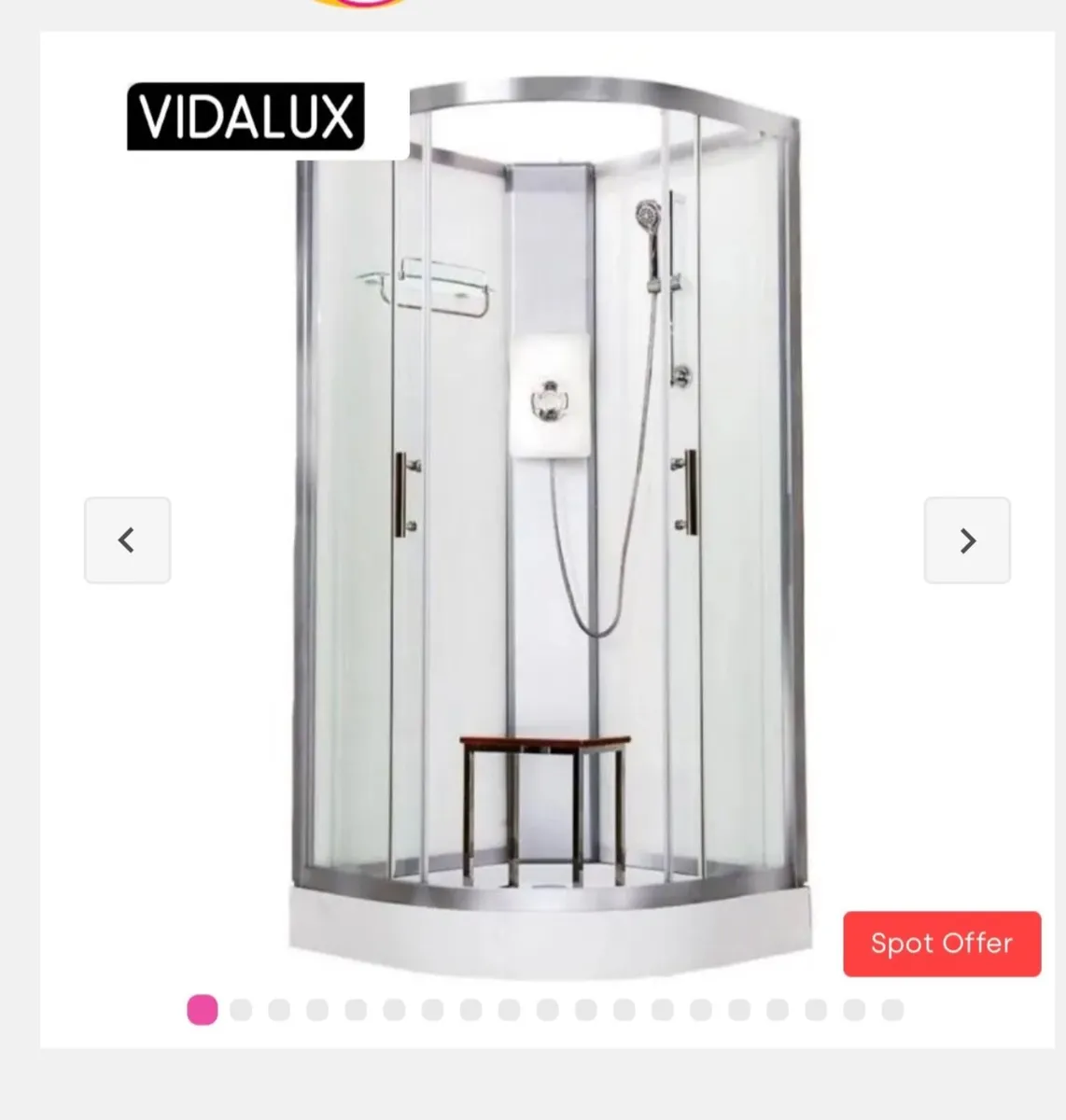 Vidalux 800 mm Shower Cabin White brand new