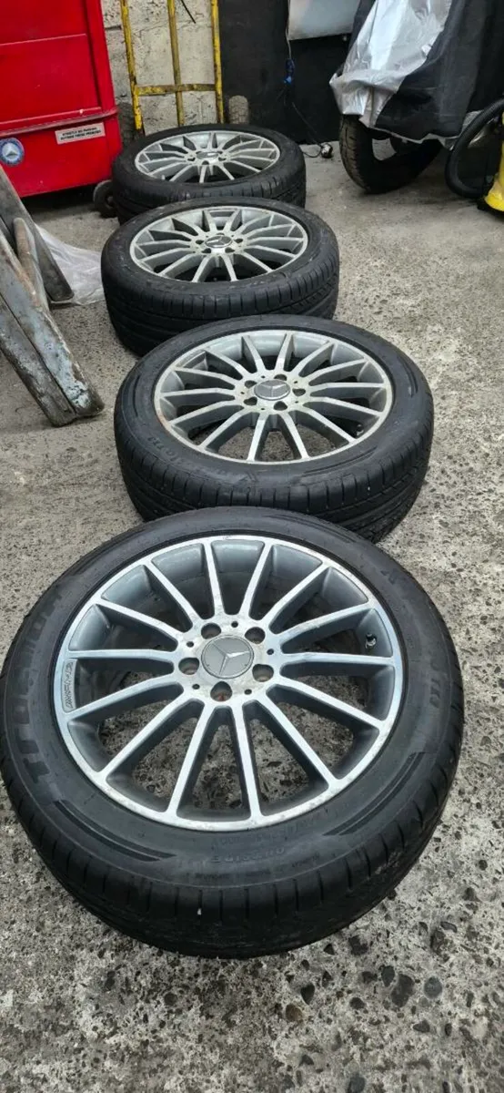 ALLOY WHEELS AND TIRES  MERSEDES 245/45/18 - Image 1