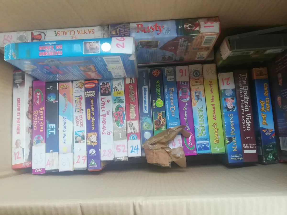 Free. Large box of Chikdren's Video Tapes - Image 1