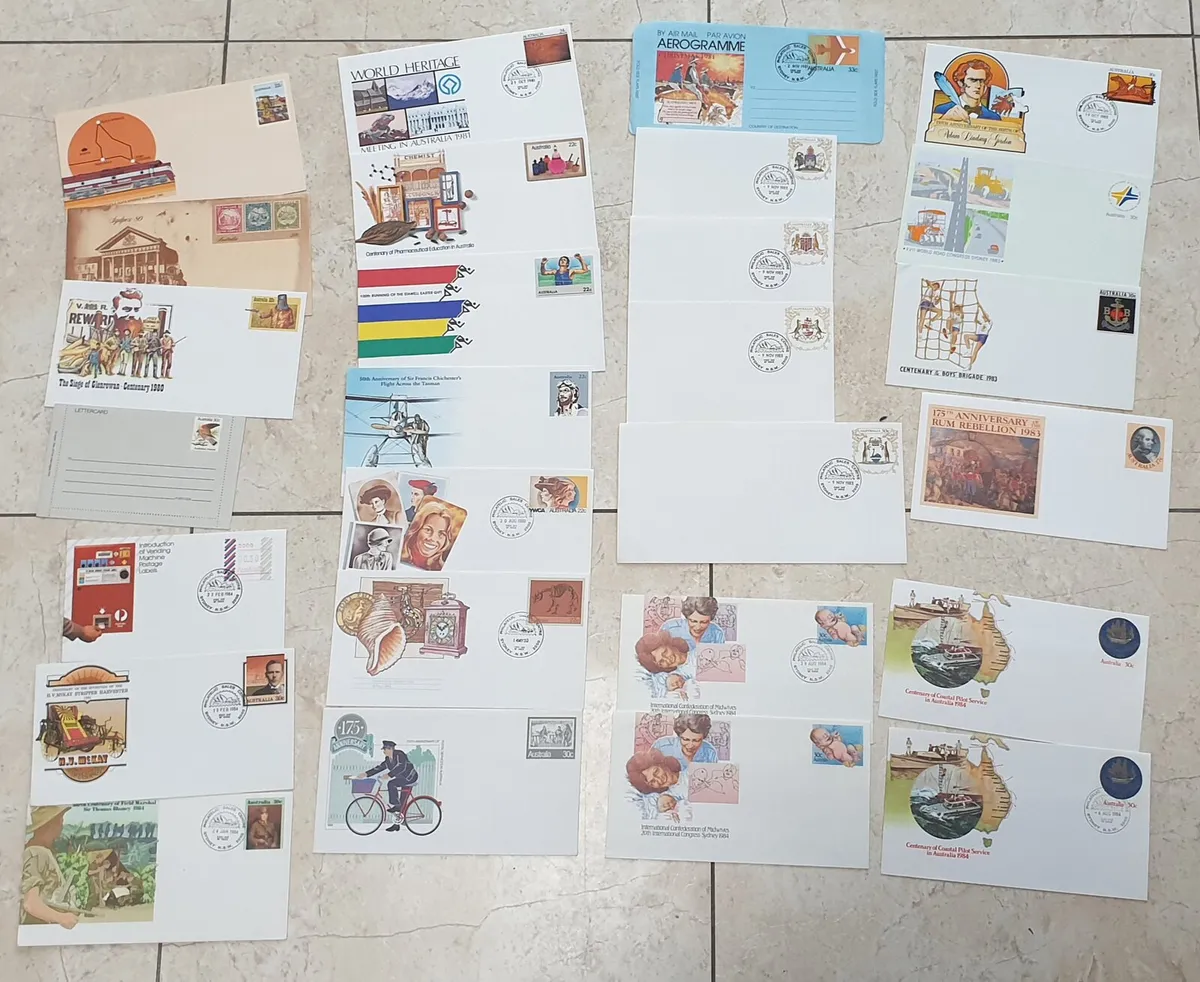 Australia Postal Items 1980-86 incl. Ausipex 84 - Image 1