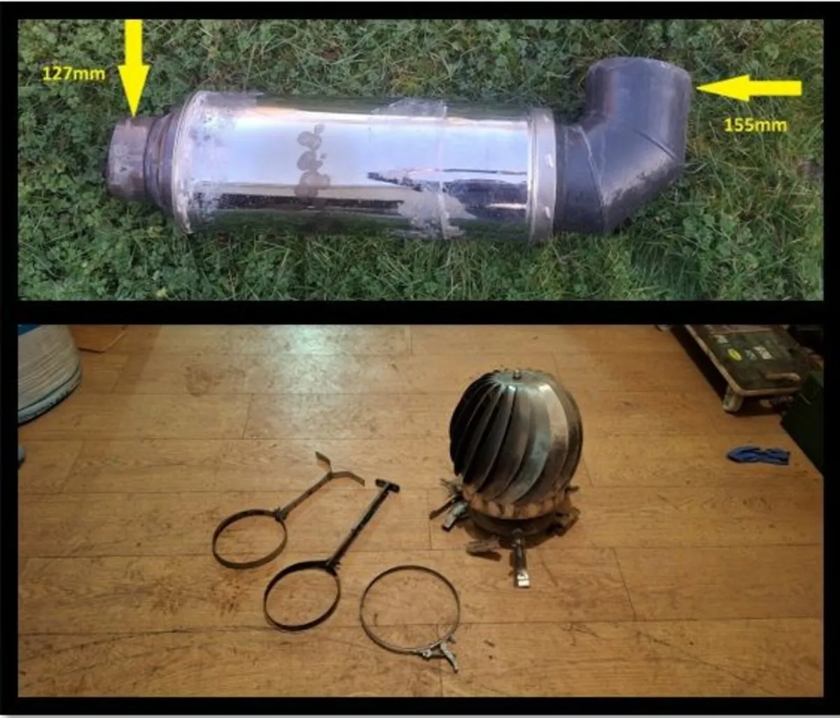 Stove flue & spinning anti draft cowl - Image 1