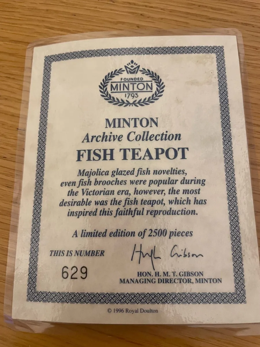 Minton Fish Teapot - Image 3