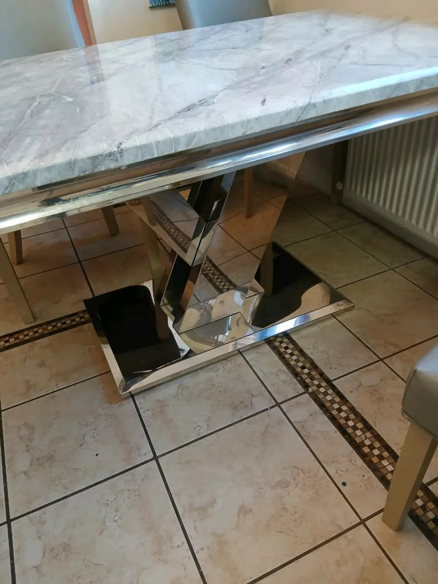 Dining table & 4 xhairs - Image 2