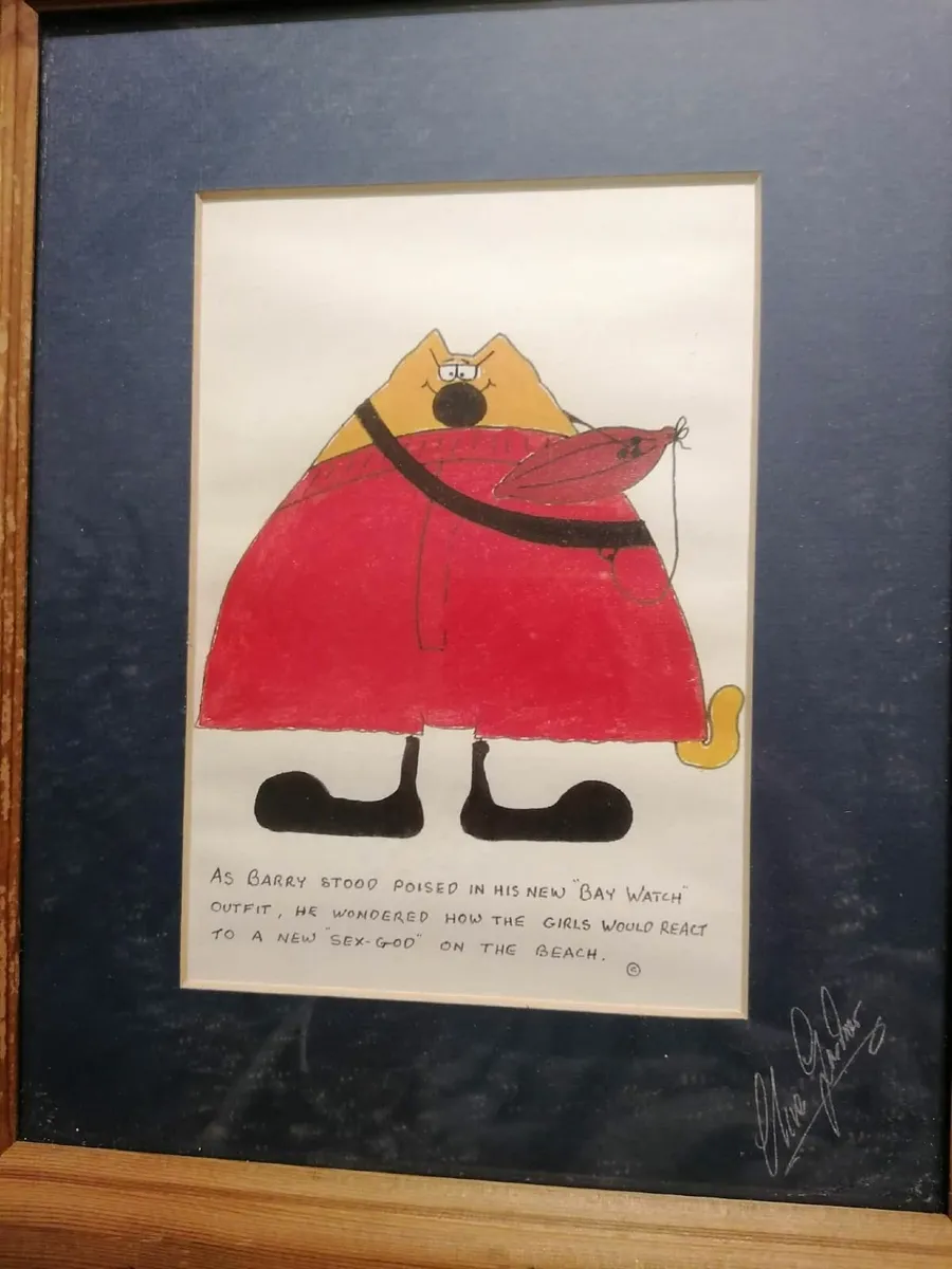 Clive Gardner Original Signed Print Cats - Image 3