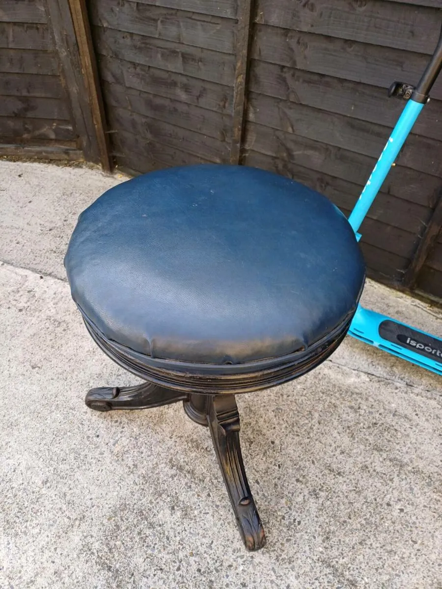 19th Century French Ebonised Piano Stool - Image 2