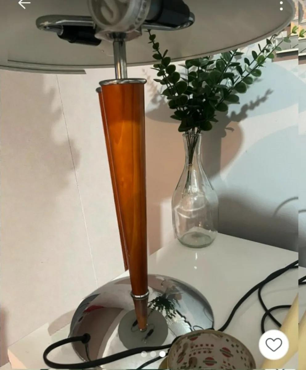 Wooden and chrome Bauhaus lamp - Image 2